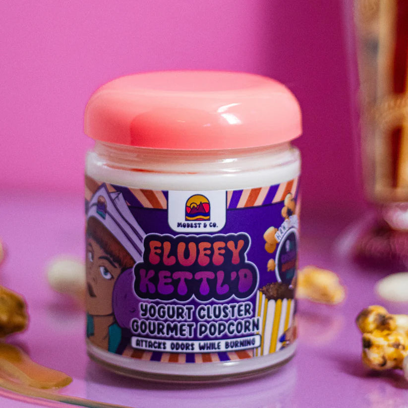Fluffy Kettl&#39;d Odor Fighting Candle - Gourmet Popcorn with Yogurt Clusters