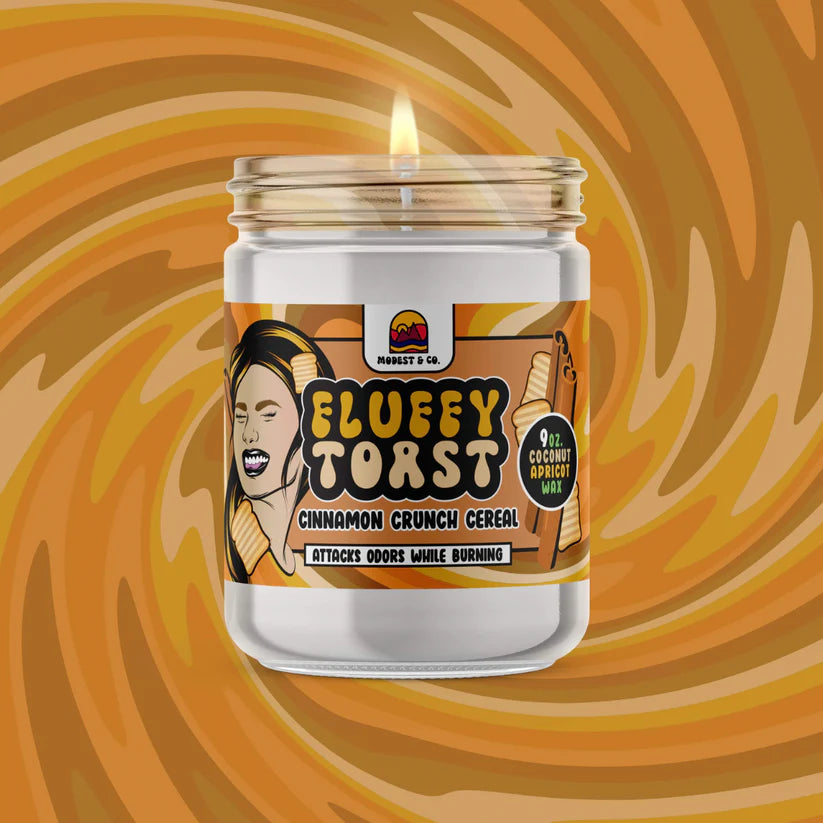 Fluffy Toast Odor Eliminating Candle - Cinna Toast Cereal