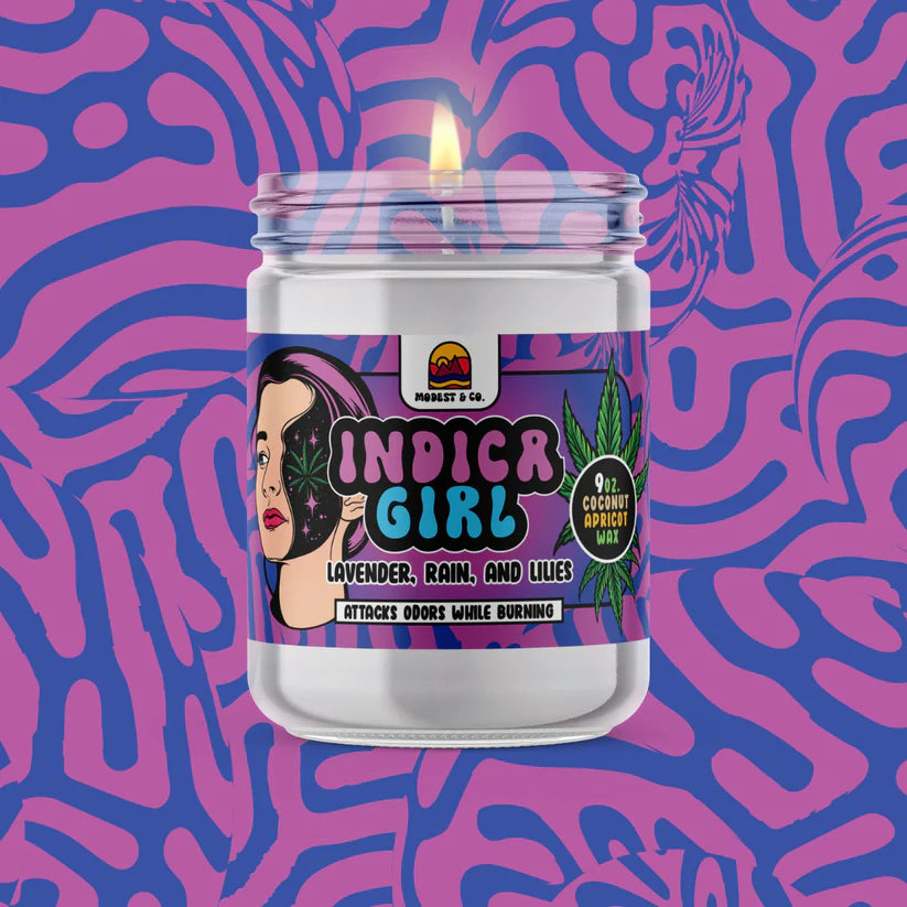 Indica Girl Odor Eliminating Candle - Rainwater, Lavender &amp; Lillies