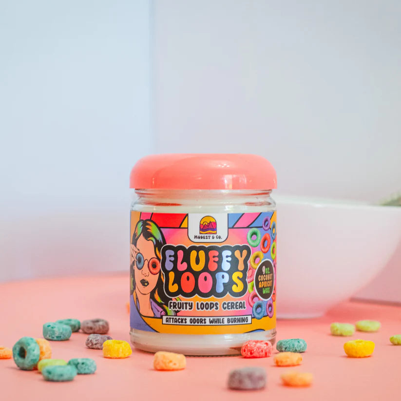 Fluffy Loops Odor Eliminating Candle - Fruity Loops Cereal Scent